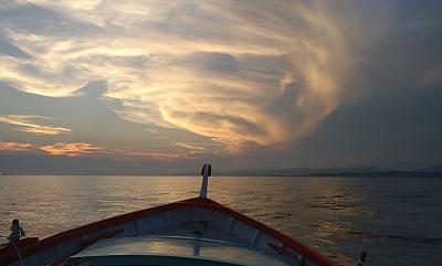 Pointu dans la baie de Sanary un soir d'été