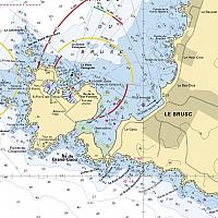 Carte marine de la Lagune du Brusc (extrait) 